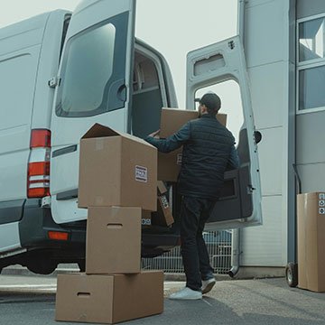 Truck driver preparing for journey